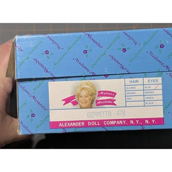 Madame Alexander Storyland Collection Geppetto #478 NIB 8" Disney Box Stand - Picture 11 of 16